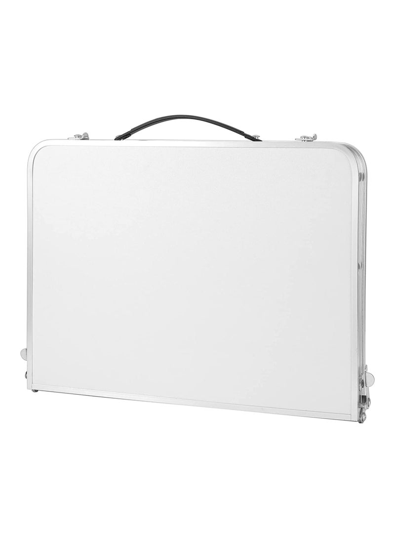 DubaiGallery Aluminum Folding Table, Adjustable Height Lightweight Portable Camping Picnic Table, Heavy Duty Folding Trestle Table for Catering Picnic Beach Outdoor Indoor - Image 2