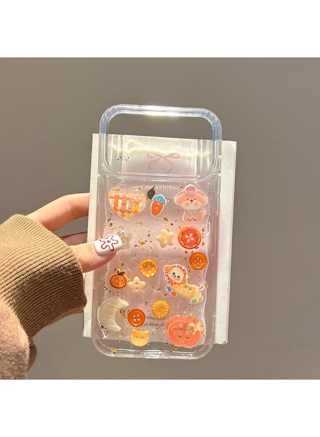 Wffo Compatible for iPhone 17 Pro Max Case - 3D Button Puppy Phone Case - Cartoon Fruit Design Phone Case - Sweet Autumn Theme Phone Case - Anti-Slip Shockproof Case - Image 2