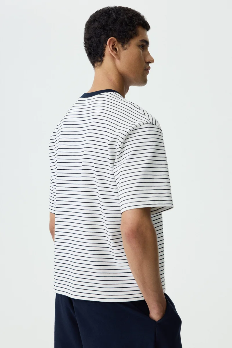 H&M  Relaxed Fit Boxy cotton T-shirt for Men | Best Price UAE