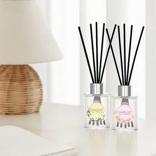 Involve your senses Involve Pura Reed Diffuser Set- Vanilla & Blossom - 120 ml | Oil Diffuser with Free 10 Reed Sticks | Room Freshener for Home, Bedroom | Gifts Set (Pack of 2) - Image 3