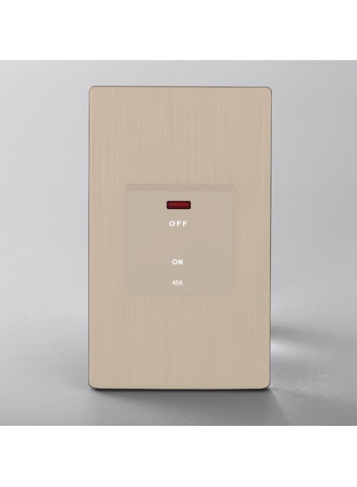 فولتكس مفتاح مكيف 45 امبير بيانو 7×14 ذهبي - Image 1