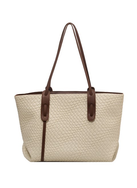 Tote Handbag for Women with Spacious Interior and Zipper Closure, Perfect for Work, Travel, and Daily Use (Beige）