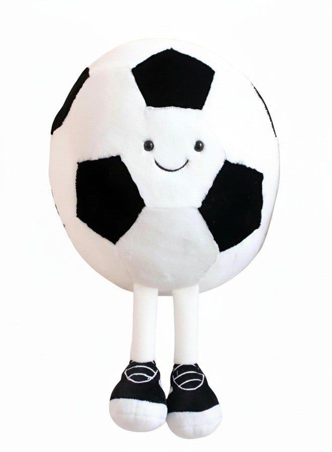 Tickles Cute Smiling Football with Legs Soft Stuffed Plush Sports Toy for Kids Boys & Girls Birthday Gifts (Size: 30 cm Color: White & Black) - Image 3