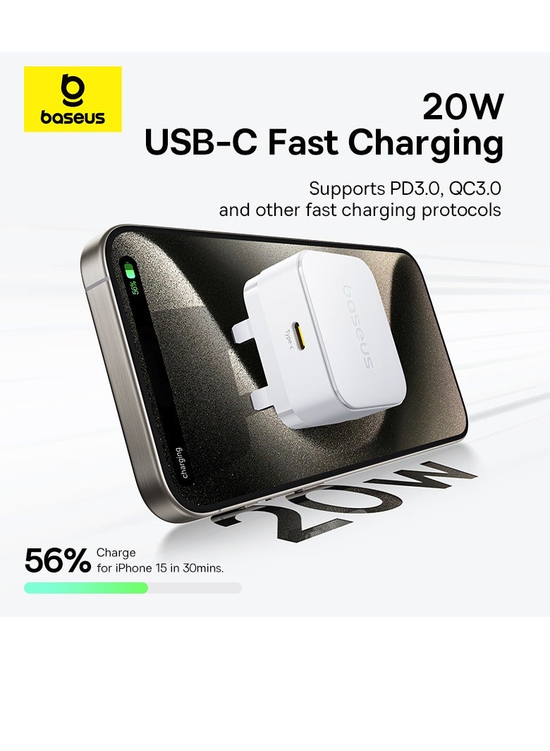 بيسوس شاحن iPhone من النوع C PD 20W شاحن USB C فائق السرعة، رأس شاحن iPhone 15 السريع، مقبس طاقة من النوع C، شاحن حائط، محول سفر، مقبس USB-C لـ iPhone 15/15 Pro Max/15 Pro/15 Plus/14/13/12/11، إلخ - Image 2