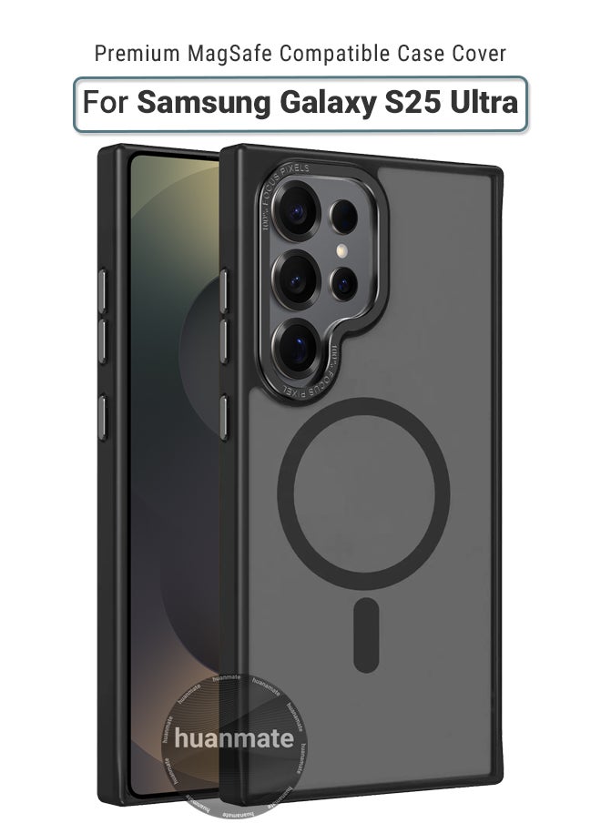 huanmate Samsung Galaxy S25 Ultra MagSafe Case Black- High Quality Strong Magnet, Wireless Charging Compatible, Shockproof Protection, Ultra Slim Anti-Scratch Magnetic Cover for Samsung Galaxy S25 Ultra  - Image 1