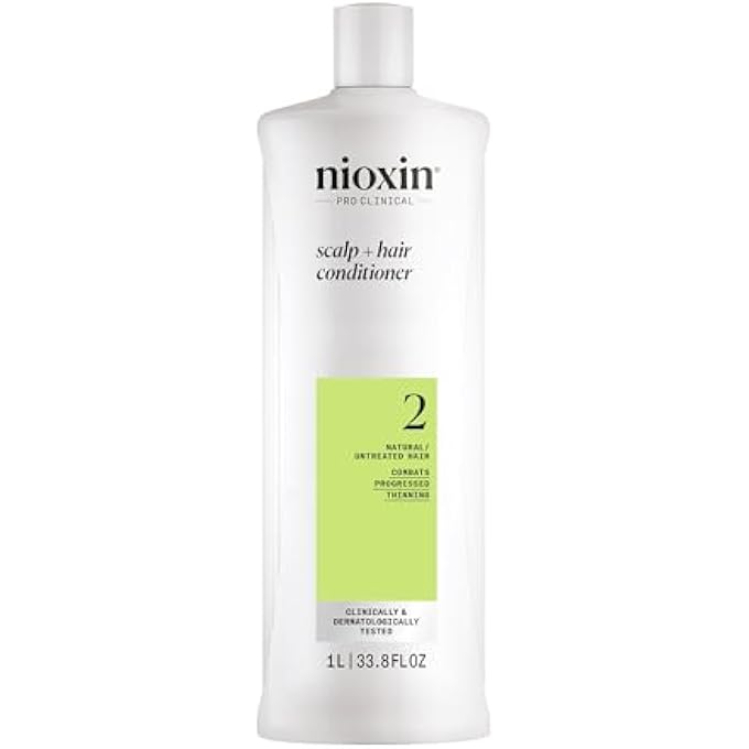 Nioxin SYSTEM 2 SCALP THERAPY CONDITIONER FOR NATURAL HAIR WITH PROGRESSED THINNING, 33.8 OZ - Image 1