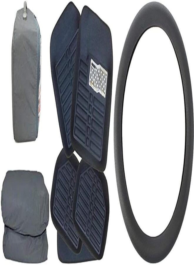 Generic - car Cover set for FIAT Panda Cross Launch Edition(outer full cover 2layers+steering wheel cover+floor matt) - Image 1