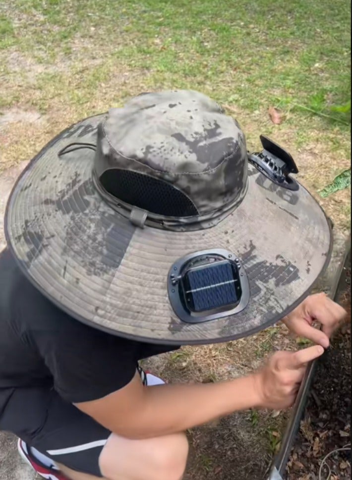 M MIAOYAN Father’s Day Gift | Men’s Solar Fan Sun Hat – UV Protection Fishing & Hiking Outdoor Cap  - Image 3