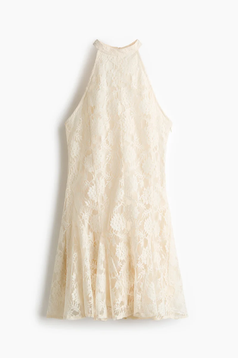 H&M  Godet-pleated lace dress for Women | Best Price UAE