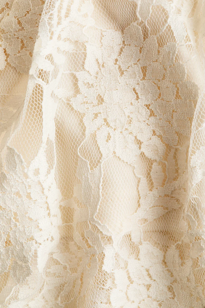 H&M  Godet-pleated lace dress for Women | Best Price UAE