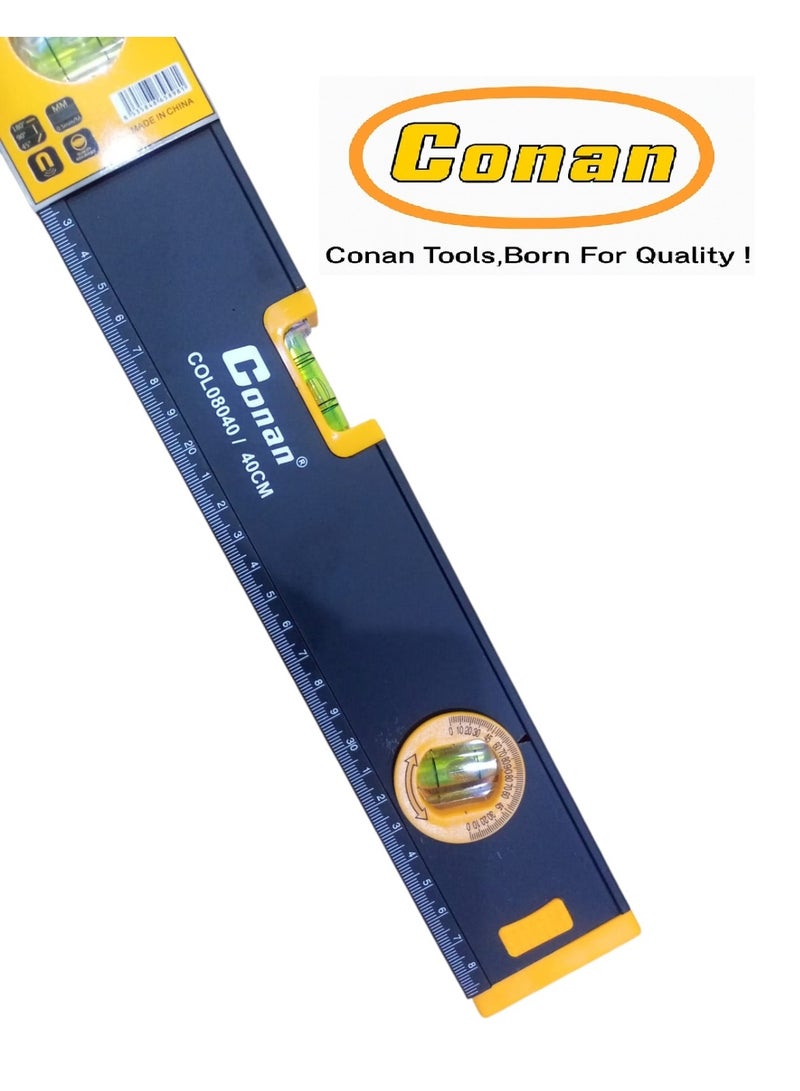 Conan Professional Split Level 40cm – Model COL08040 – 16 Inch Heavy-Duty Spirit Level for Construction & Carpentry - Image 2