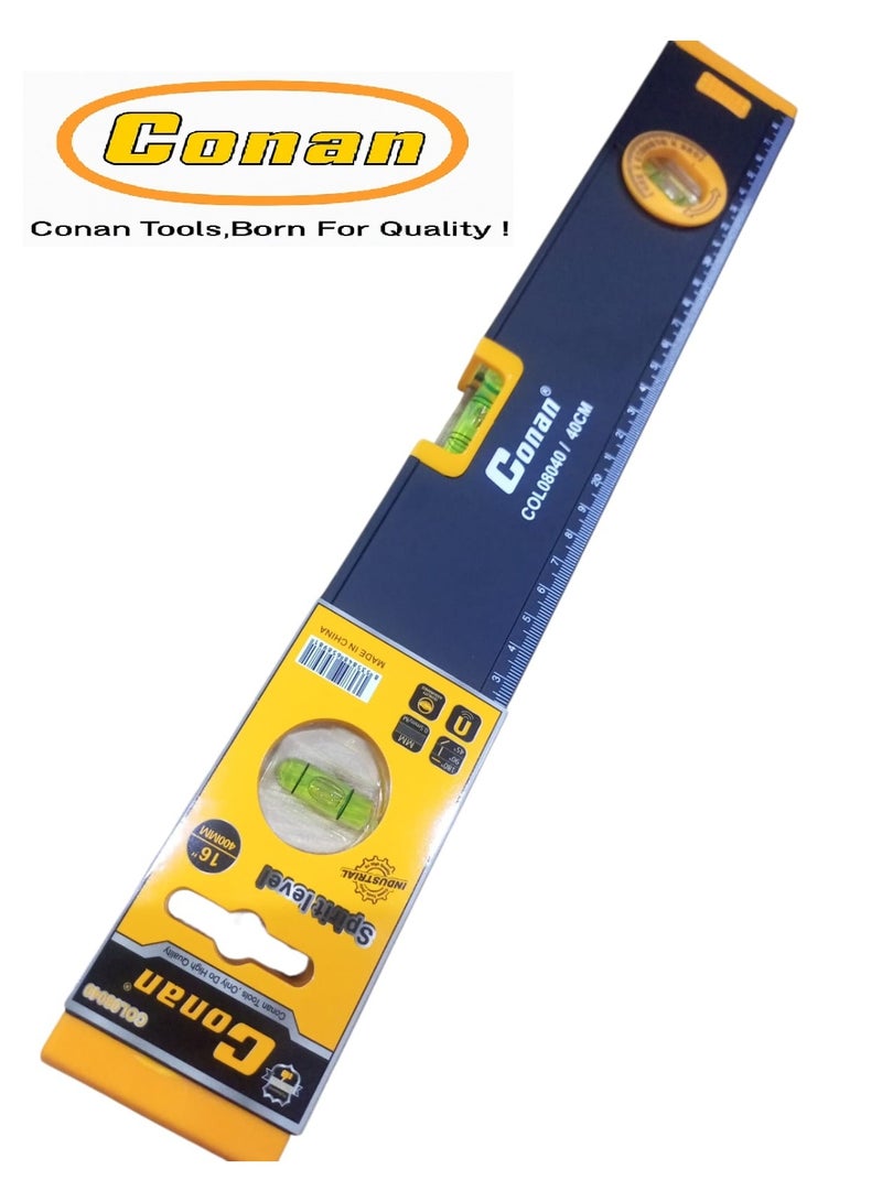 Conan Professional Split Level 40cm – Model COL08040 – 16 Inch Heavy-Duty Spirit Level for Construction & Carpentry - Image 4