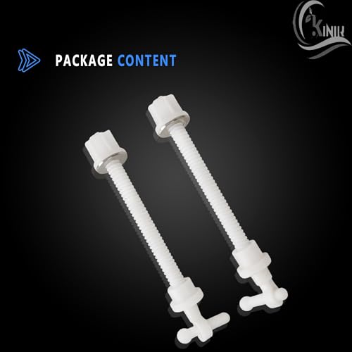 KINIK Plastic Toilet Seat Cover Hinges Parry/Hindwa Type Short Casked, White – Durable, Easy-to-Install Hinges for Secure Toilet Seat Attachment, Ideal for Parry/Hindwa Type Toilets. - Image 3