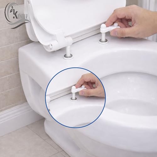 KINIK Plastic Toilet Seat Cover Hinges Parry/Hindwa Type Short Casked, White – Durable, Easy-to-Install Hinges for Secure Toilet Seat Attachment, Ideal for Parry/Hindwa Type Toilets. - Image 4