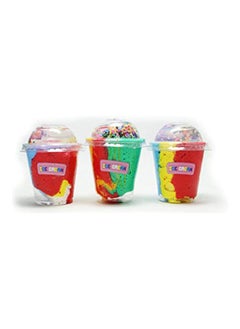 Fluffy Squishy Slime Ice Cream Cup Shape 3 Pcs