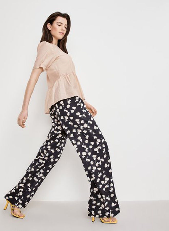 GERRY WEBER EcoVero palazzo trousers with all-over flowers - Image 2