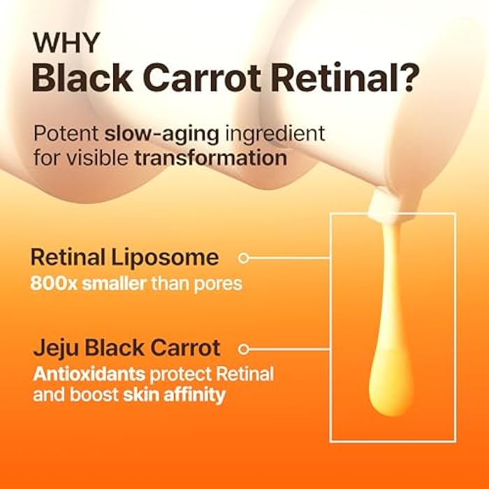 GOODAL Black Carrot VITA-A Retinal Intense Serum 8.0, Wrinkle Retinol Plumping Ampoule, Dark Spot Correcting Glow Serum, Pore Minimizing & Tightening, for Sensitive Skin, Korean Skincare, 0.68 Fl Oz - Image 3