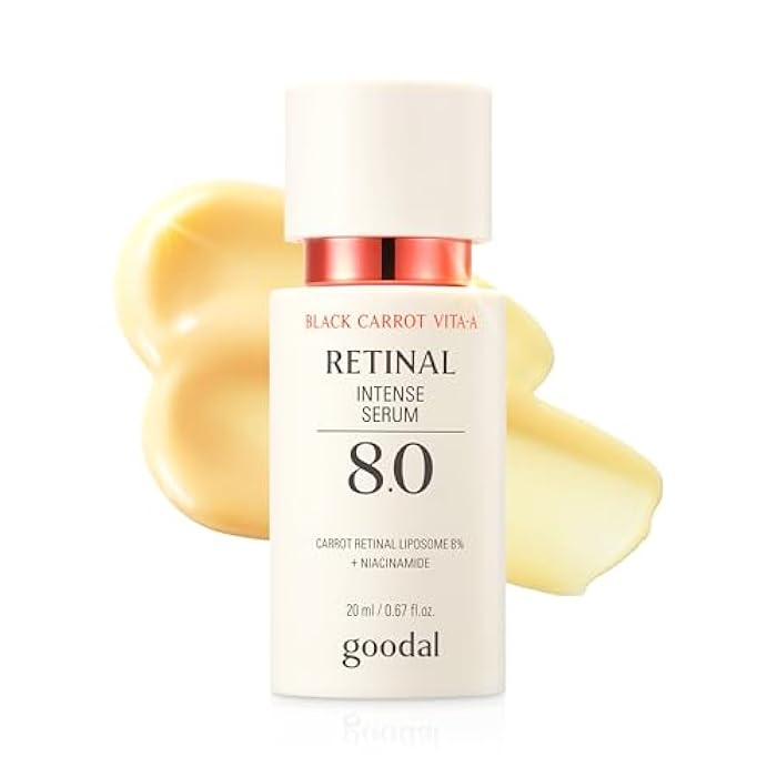 GOODAL Black Carrot VITA-A Retinal Intense Serum 8.0, Wrinkle Retinol Plumping Ampoule, Dark Spot Correcting Glow Serum, Pore Minimizing & Tightening, for Sensitive Skin, Korean Skincare, 0.68 Fl Oz - Image 1