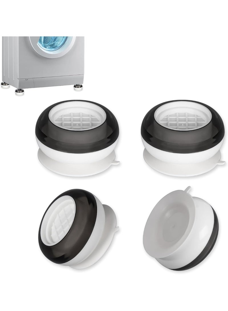 كيلا وسادات أقدام الغسالة، 4 قطع عالمية مضادة للاهتزاز، قاعدة امتصاص الصدمات، حامل دعم للمجفف، غسالة الأطباق (أبيض)، مقاس واحد - Image 1