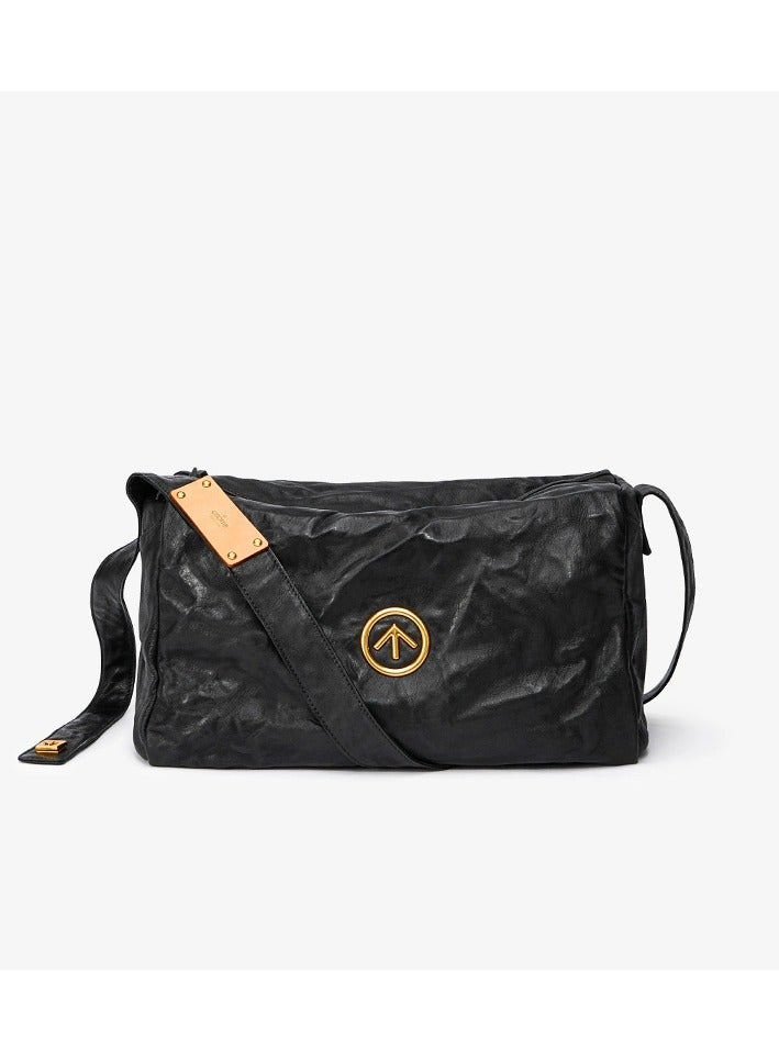 GT GROTTO Black Stone Large Capacity Shoulder Crossbody Bag Unisex - Image 1