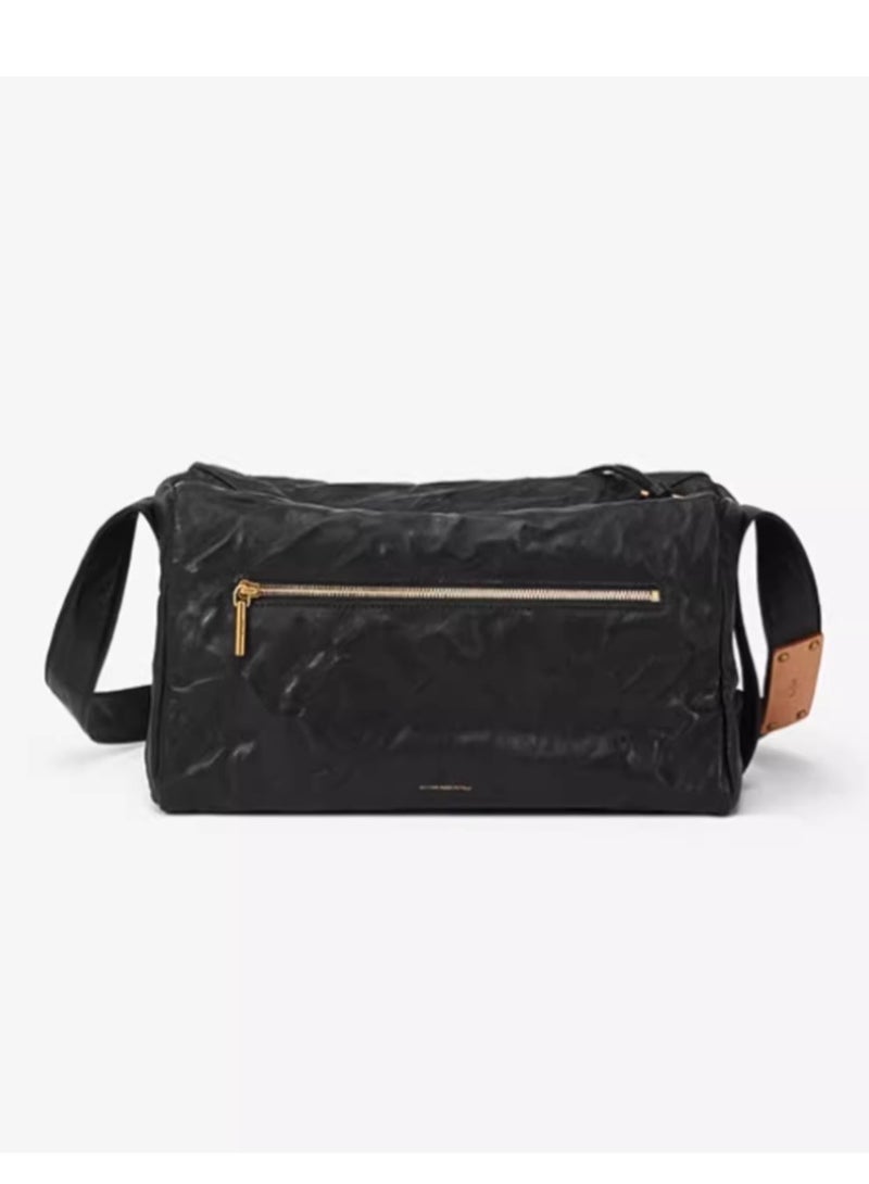 GT GROTTO Black Stone Large Capacity Shoulder Crossbody Bag Unisex - Image 2