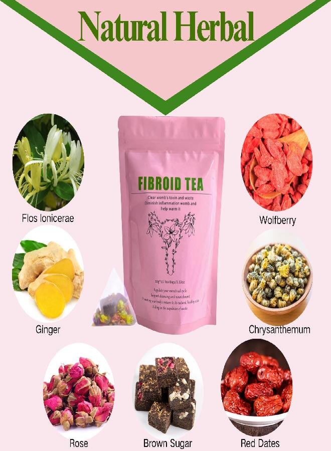 Siyolaherb Natural Fibroid Herbal Tea 2 Pack for Women Get Pregnant Fast and Uterus Cleanse, Fertility Tea for Women Hormone Balance - Image 3