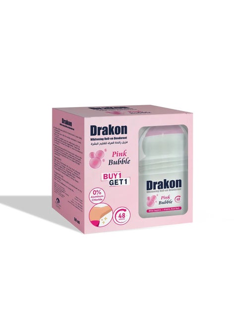 Drakon Whitening Roll On Deodorant Pink Bubble 50 ML 1+1