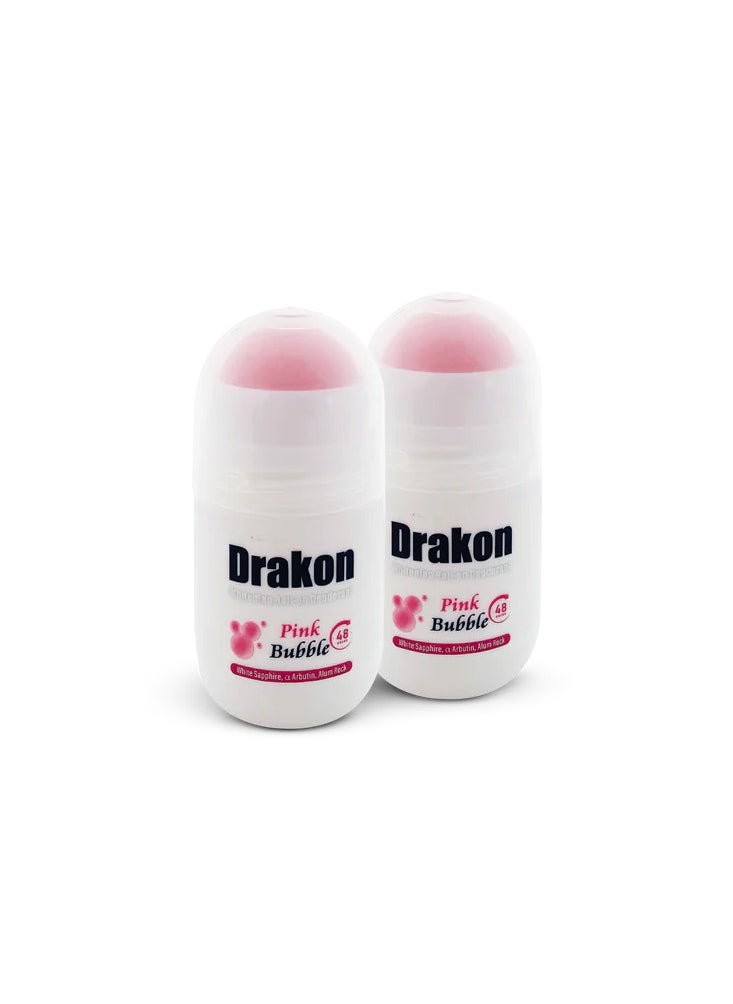 Drakon Whitening Roll On Deodorant Pink Bubble 50 ML 1+1
