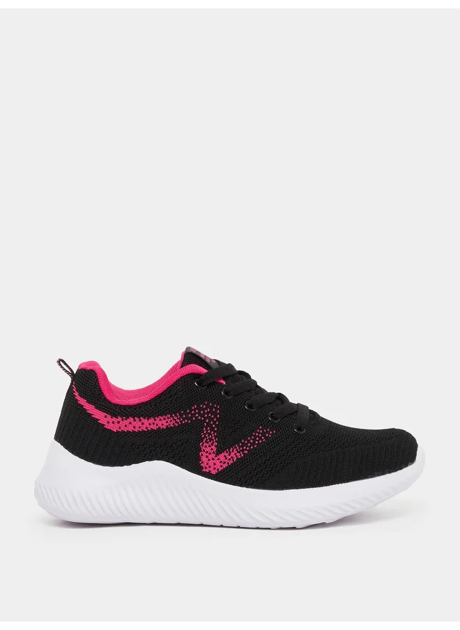 ستايلي Styli Textured Lace Up Running Shoes