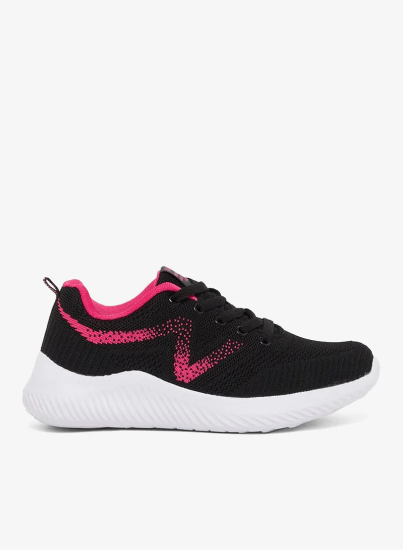 Textured Lace Up Running Shoes