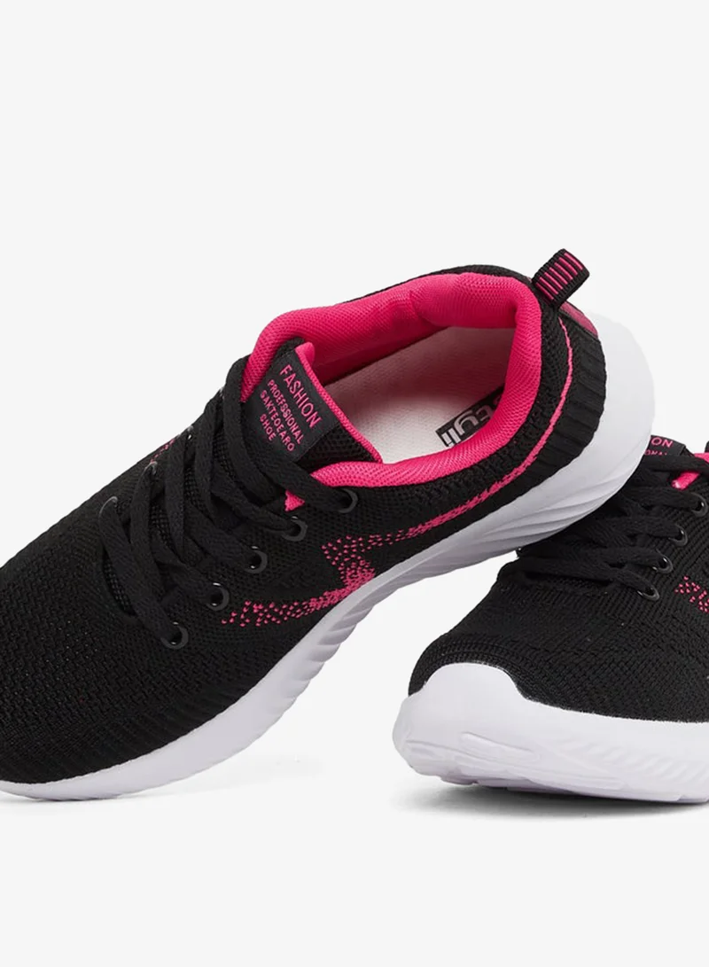 Styli Active  Textured Lace Up Running Shoes for Women | Best Price UAE