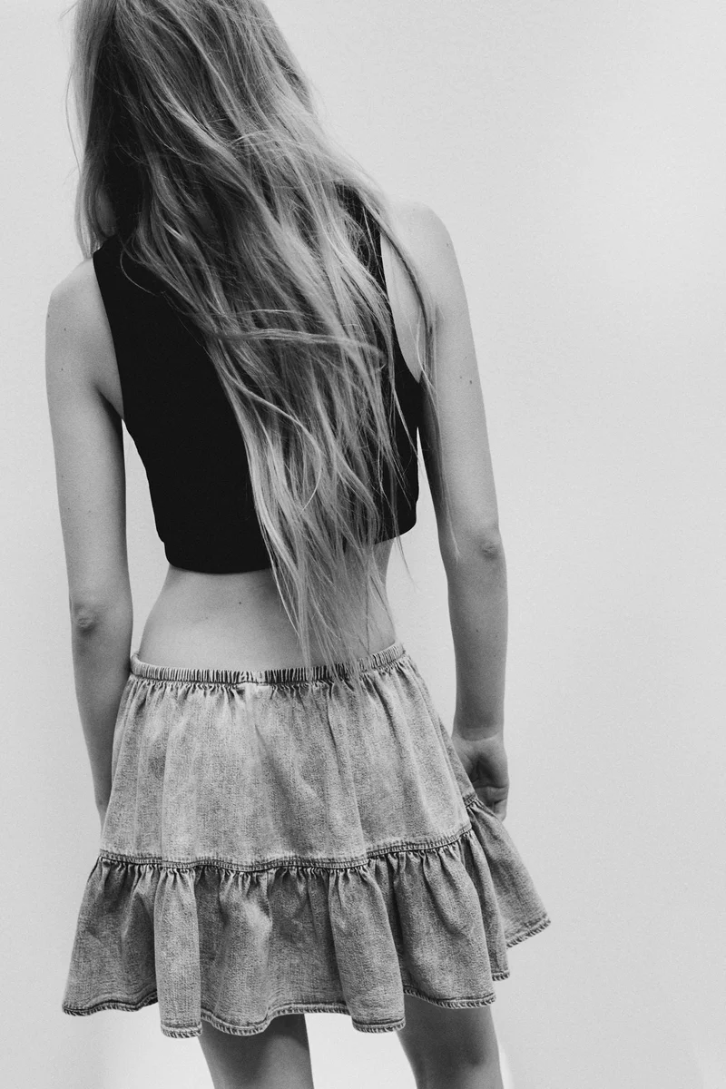 H&M Flounced mini skirt