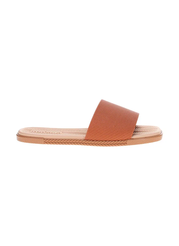 موليكا Moleca Ladies Flat Sandals Camel | Made In Brazil