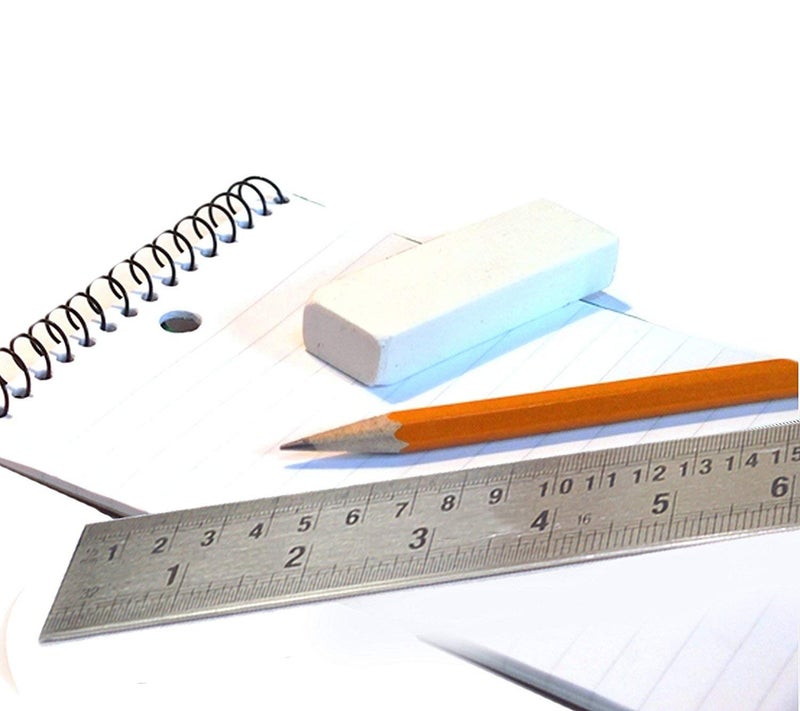 Shuban Ruler Double Side Measuring Scale Mark Ruler Tool for Office, Woodworking Engineering, Architects,Students (Stainless Steel Scale -60 cm-2 feet-2 Pieces)(Thickness 1.4 mm) - Image 5