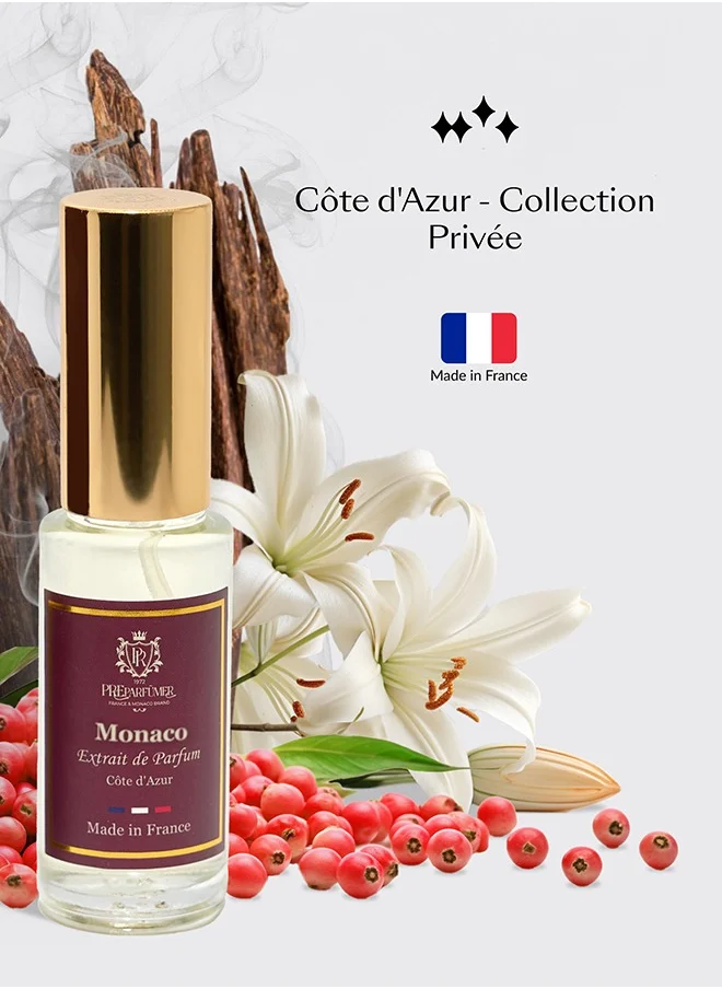 PREPARFUMER From France Extrait de Parfum Monaco for Women- Woody and Spicy Fragrance - Long Lasting Luxury Perfume, 15 ml
