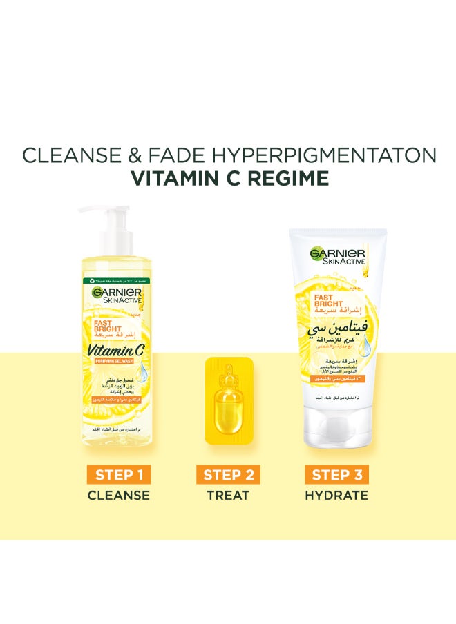 Garnier - Skin Active Fast Bright Hyperpigmentation and Dark Circles Ampoule Serum- Vitamin C and Niacinamide (Multi Pack 12 x 1.5ml) - Image 1