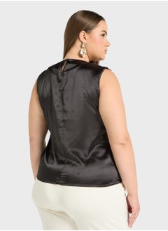 Ella Plus Sleevless Ruched Top  - Image 2
