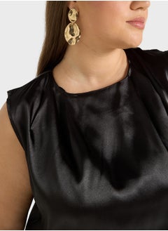 Ella Plus Sleevless Ruched Top  - Image 3