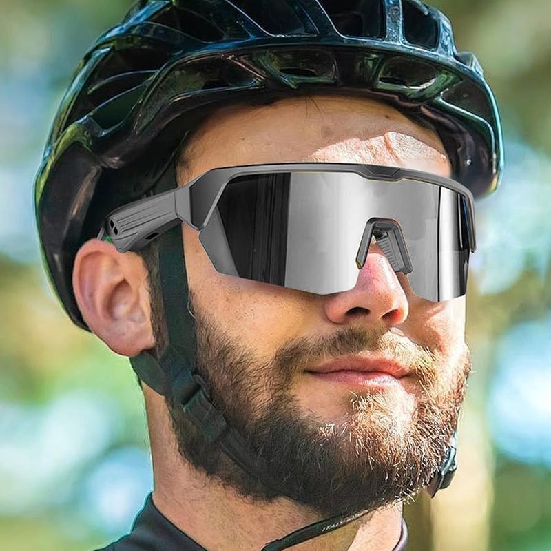 Vbestlife Smart Glasses Bluetooth 5 3 Sunglasses With Open Ear Speaker For Outdoor Sports Riding Black - Image 3
