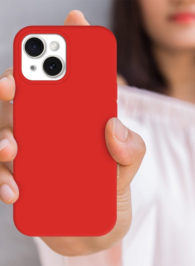 CATANES iPhone 15 Case Silicone Case Cover Durable and Anti Scratch Back Cover Red - Image 2