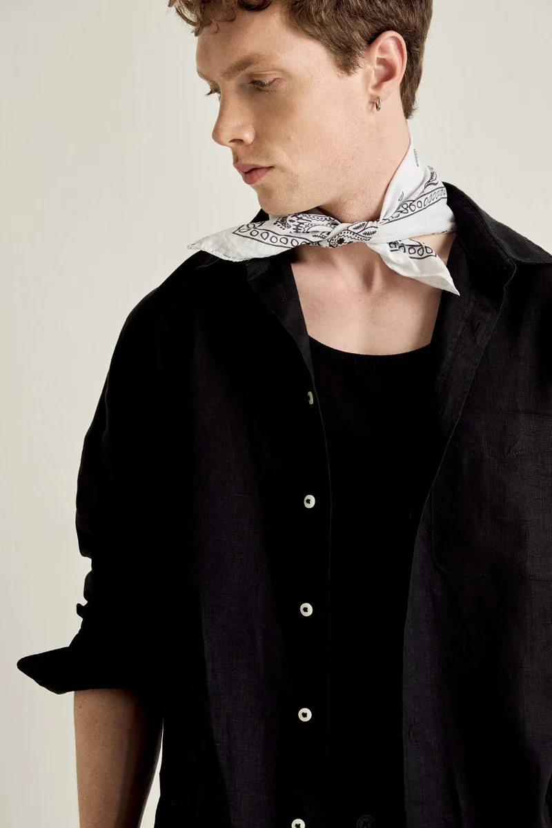DeFacto 100% Linen Shirt