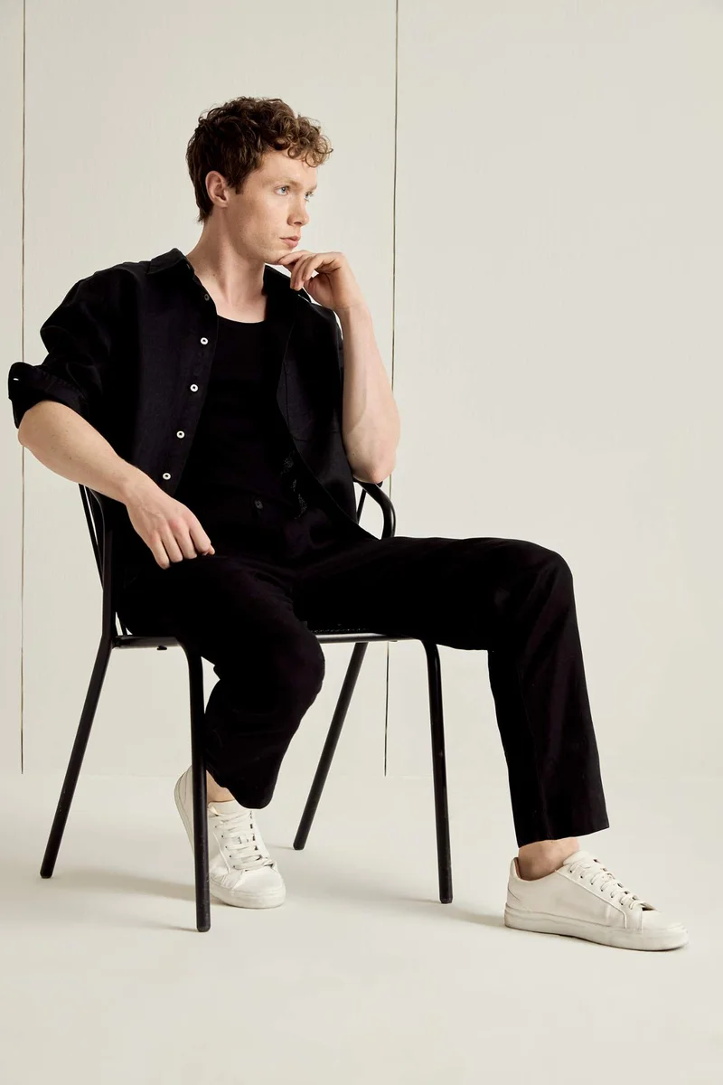 DeFacto 100% Linen Shirt