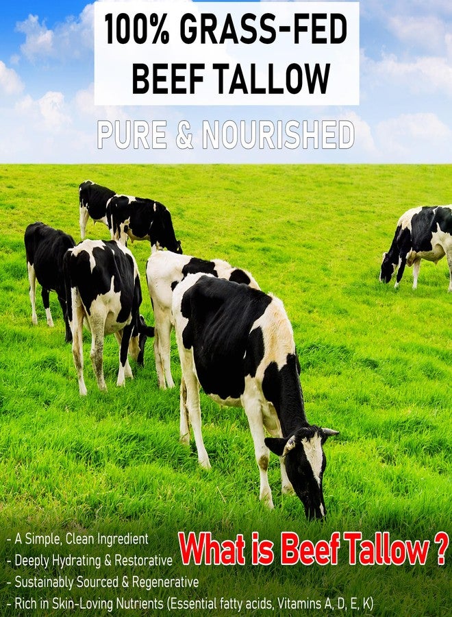 LEPONIX Beef Tallow for Face (5.29 Oz | 100% Grass-Fed Beef Tallow Balm for Dry & Sensitive Skin - Organic Beef Tallow for Skin - Tallow Face Moisturizer - Deep Hydration & Soothing Relief (Unscented - Image 2