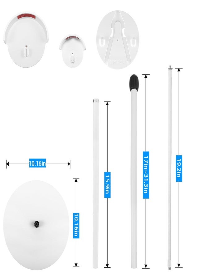VOMENC Adjustable Universal Baby Monitor Floor Stand Holder Mount Compatible with eufy 720P Video/eufy Security SpaceView/eufy Spaceview S Baby Monitor（White） - Image 3
