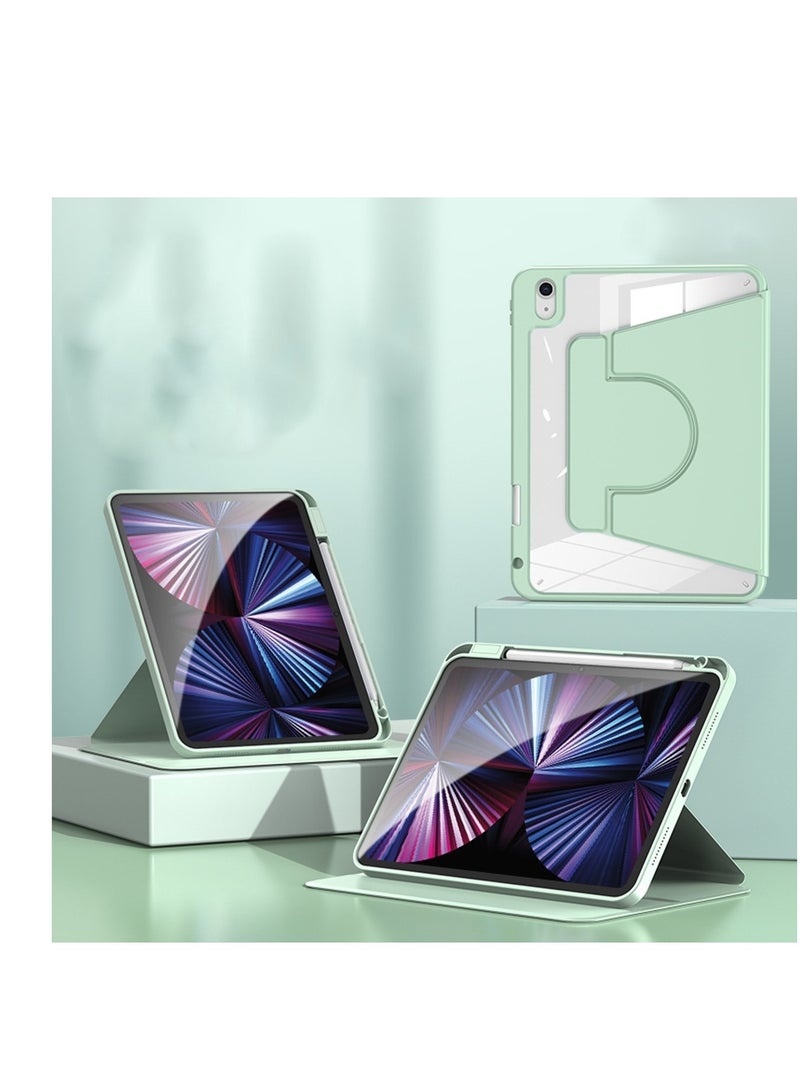 Protective Case for iPad Air 13 inch M2 2024 with Pencil Holder, Compatible with iPad Pro 12.9 inch 6th/5th/4th/3rd Generation 2022/2021/2020/2018, Slim Clear Back Cover by Masten, green - Image 1