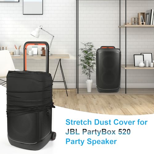 TXEsign Dust Cover Protective Case for JBL PartyBox 520 Portable Party Speaker, Stretch Dust Case Speaker Cover Soft Protective Sleeve with Elastic Band for JBL PartyBox 520 Speaker - Image 2