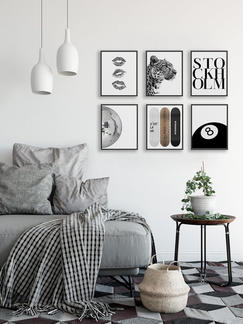 TwoDays Stockholm Style Room Decor for Women, Chic Trendy Wall Art for Living Room Aesthetic, Luxury Fashion Posters for Home Bedroom Apartment Dorm (8" X 10", Set of 6, UNFRAMED) - Image 4