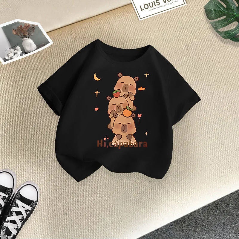 Trade 2026 New Style Boys And Girls Short-Sleeved T-Shirts Summer Children'S Cartoon Tops Girls Casual Summer Clothes Trendy - Image 1