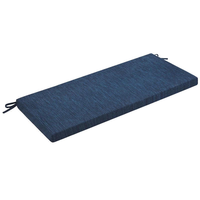 baibu 36 Inch Classic Solid Color Bench Cushion with Ties NonSlip Indoor Rectangle Bench Seat Cushion Standard Size Foam Pad with Machine Washable Cover  One Pad Only Dark Blue 36x15x15in