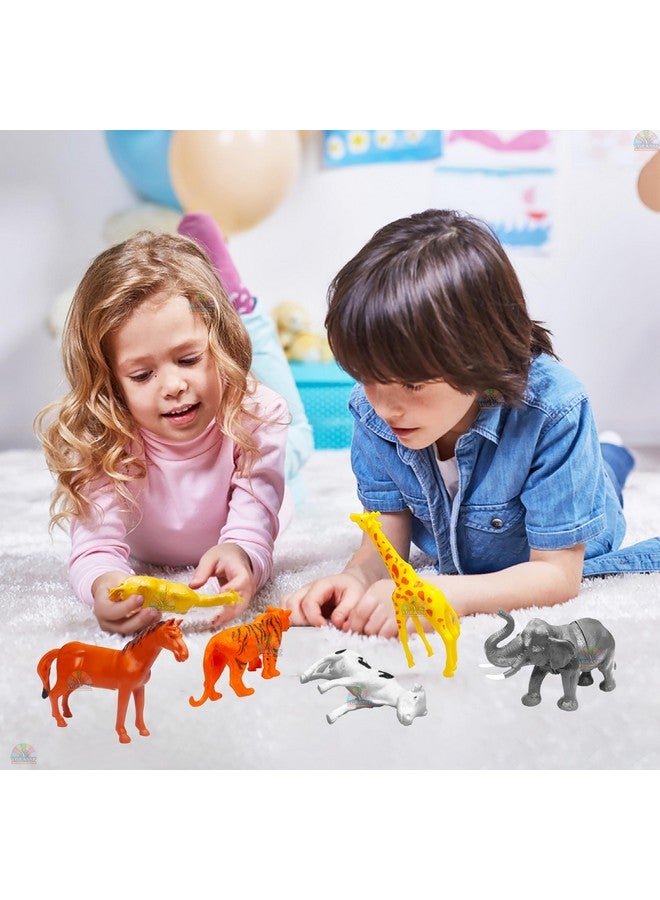 VGRASSP 6 Pcs Wild and Farm Animal Toy Figure for Kids - Pretend Play Toy Set for Your Little Kids - Jungle Animals, Educational Toy, Birthday Return Gift for Boys and Girls - Multicolor - Image 4